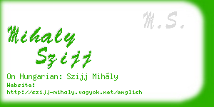 mihaly szijj business card